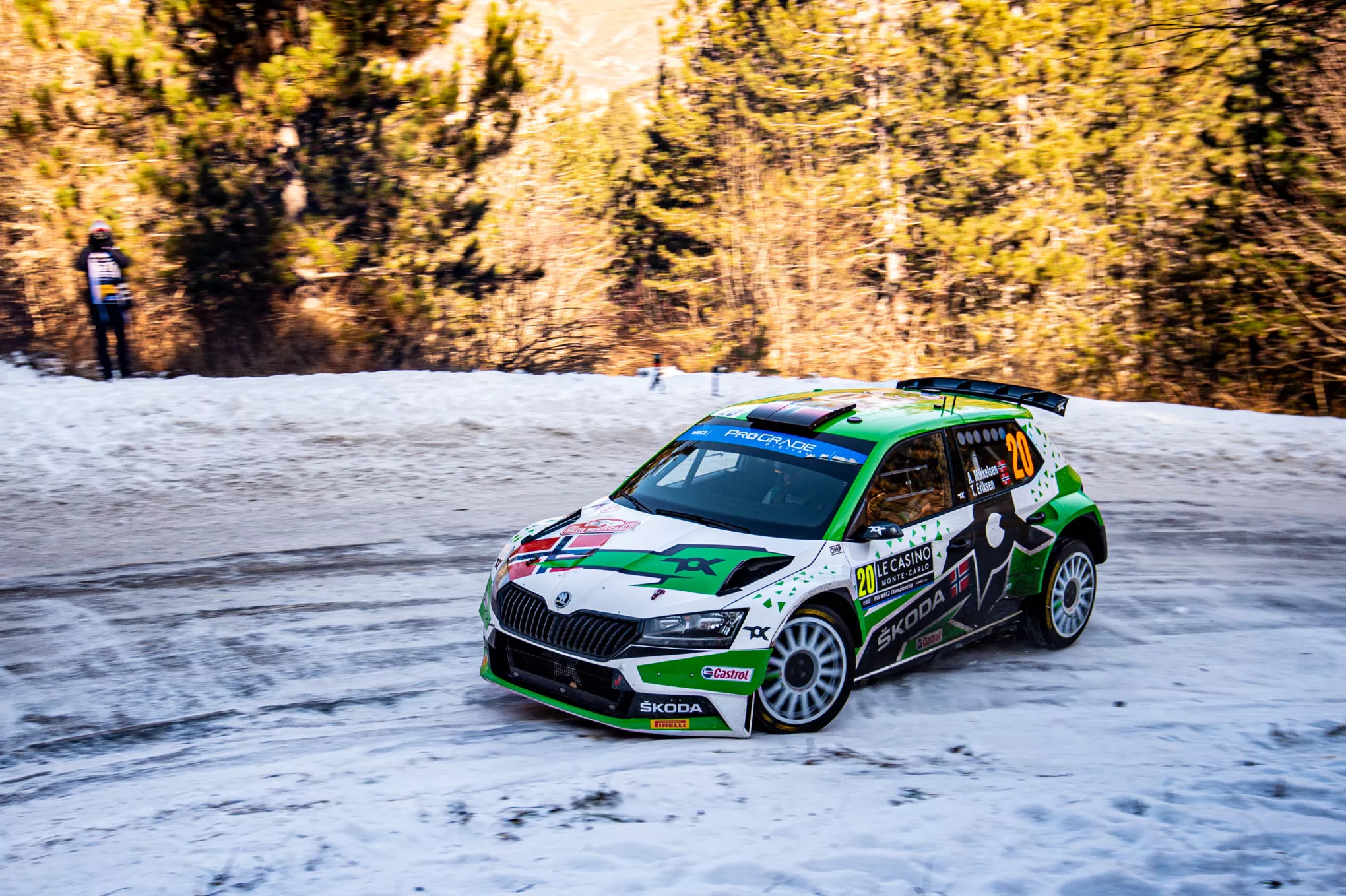 Rallye Monte-Carlo nouvelle victoire en WRC2 pour Andreas Mikkelsen au volant de la ŠKODA FABIA Rally2evo_5
