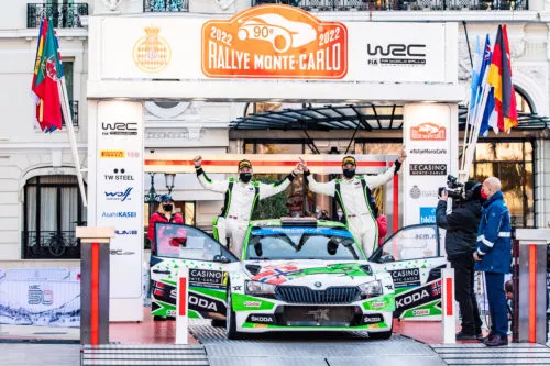 Rallye Monte-Carlo nouvelle victoire en WRC2 pour Andreas Mikkelsen au volant de la ŠKODA FABIA Rally2evo_4