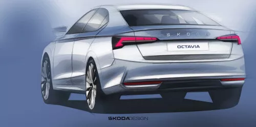 Premiers sketches Škoda Octavia restylée (2)